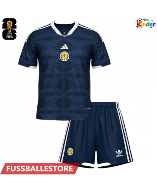 Günstige Schottland Heimtrikotsatz Kinder WM 2026 Kurzarm (+ Kurze Hosen)